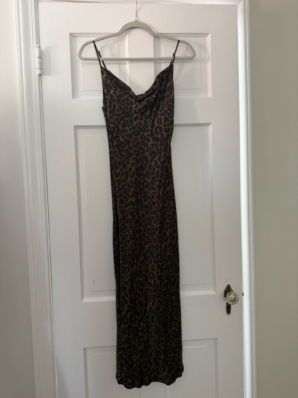 Zara Leopard-Print Slip  Dress